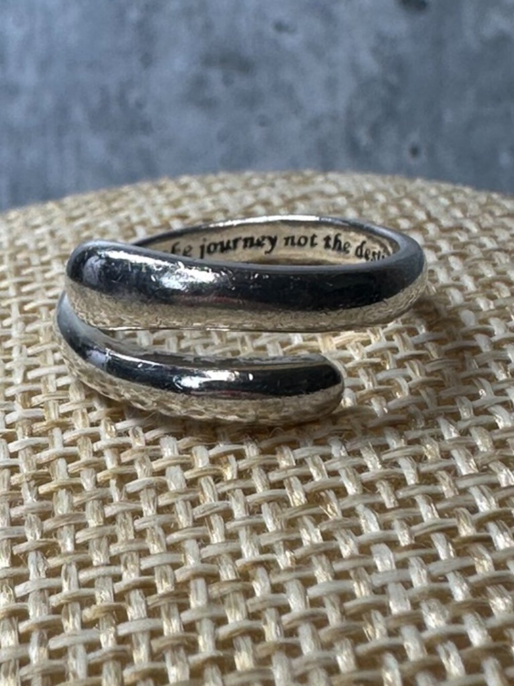 Sterling Silver 925 life Is About The Journey Not The Destination Size 6.25